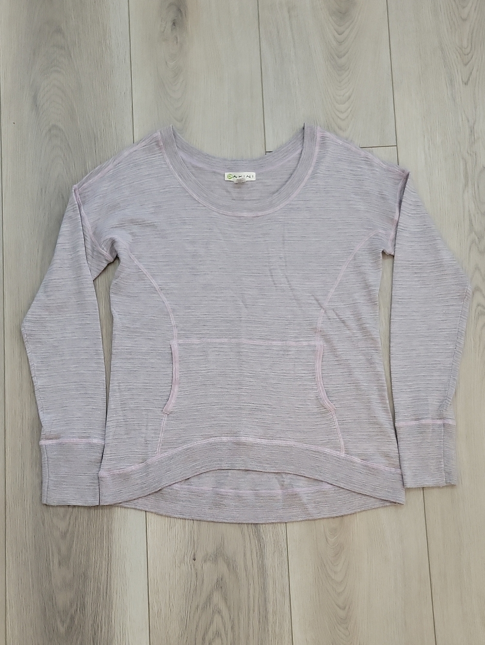 Women's Light Pink Scoop Neck Knit Pullover Sweater
